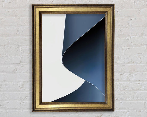 Flow Of White And Blue Framed Print