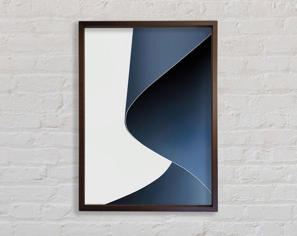 Flow Of Walnut And Blue Framed Print