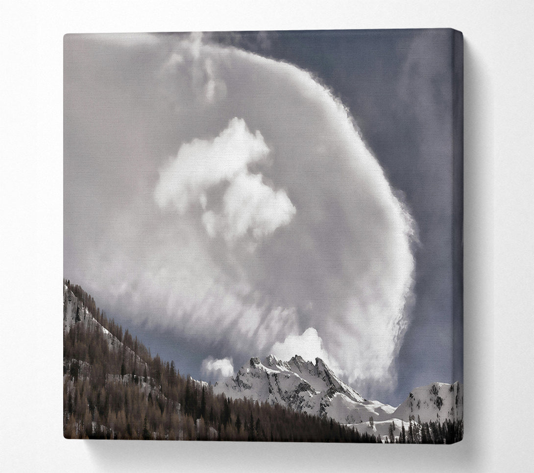  A Canvas Print of Silver Cloud Embrace Canvas Wall Art