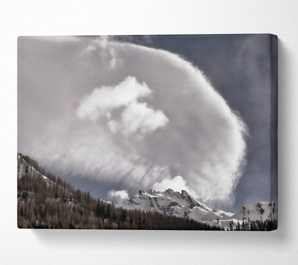  A Canvas Print of Silver Cloud Embrace Canvas Wall Art