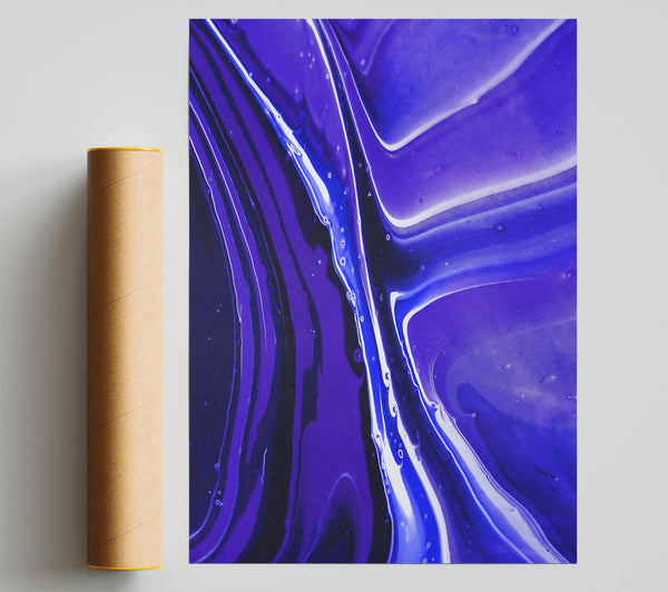 Purple Fluid Swirls Poster