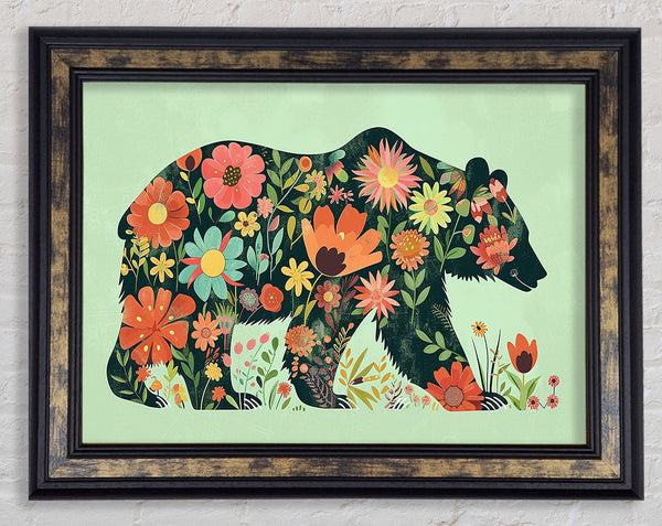 Flower Bear Framed Print
