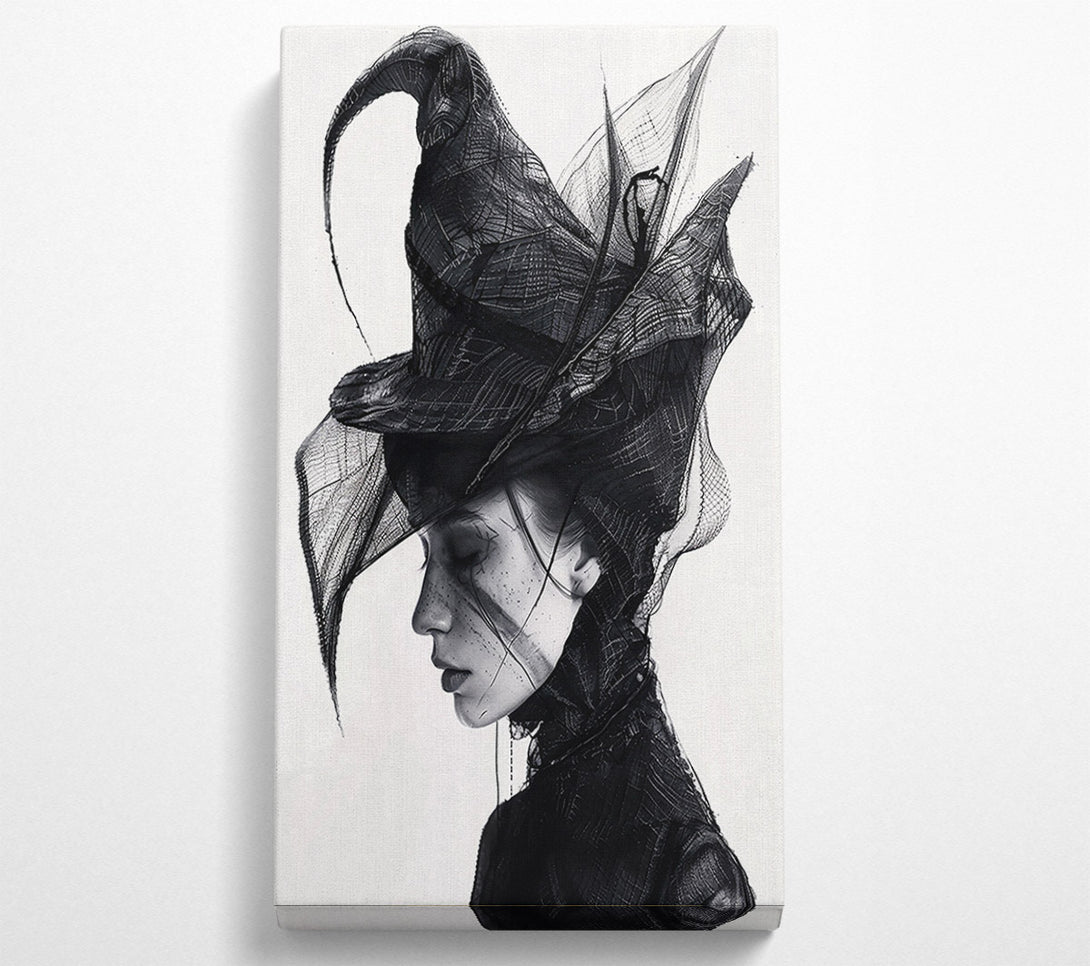  A Canvas Print of Black Lace Veil Canvas Wall Art