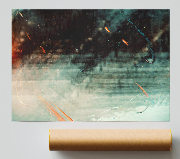 Orange Through Glassy Haze Print