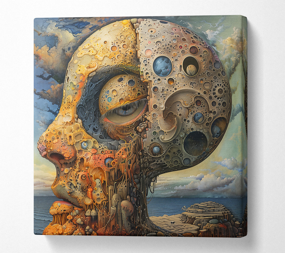  A Canvas Print of Golden Celestial Being Canvas Print