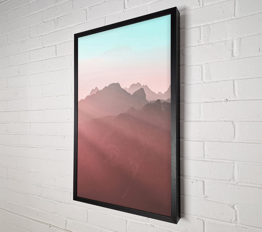  A Canvas Print of Rose-Tinted Mountains Canvas Art
