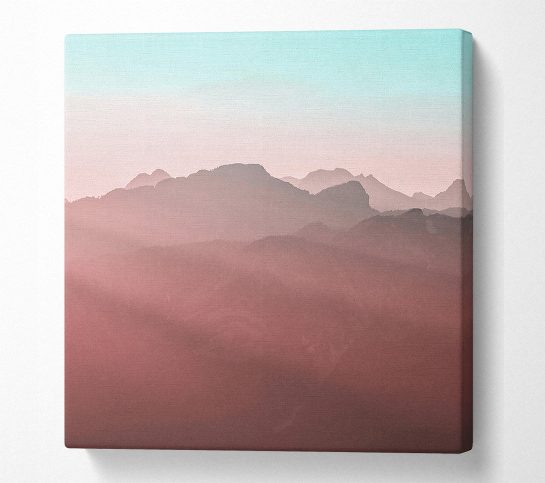  A Canvas Print of Rose-Tinted Mountains Canvas Art