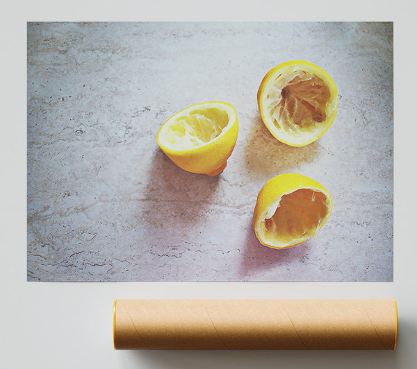 Yellow Lemon Husks Poster