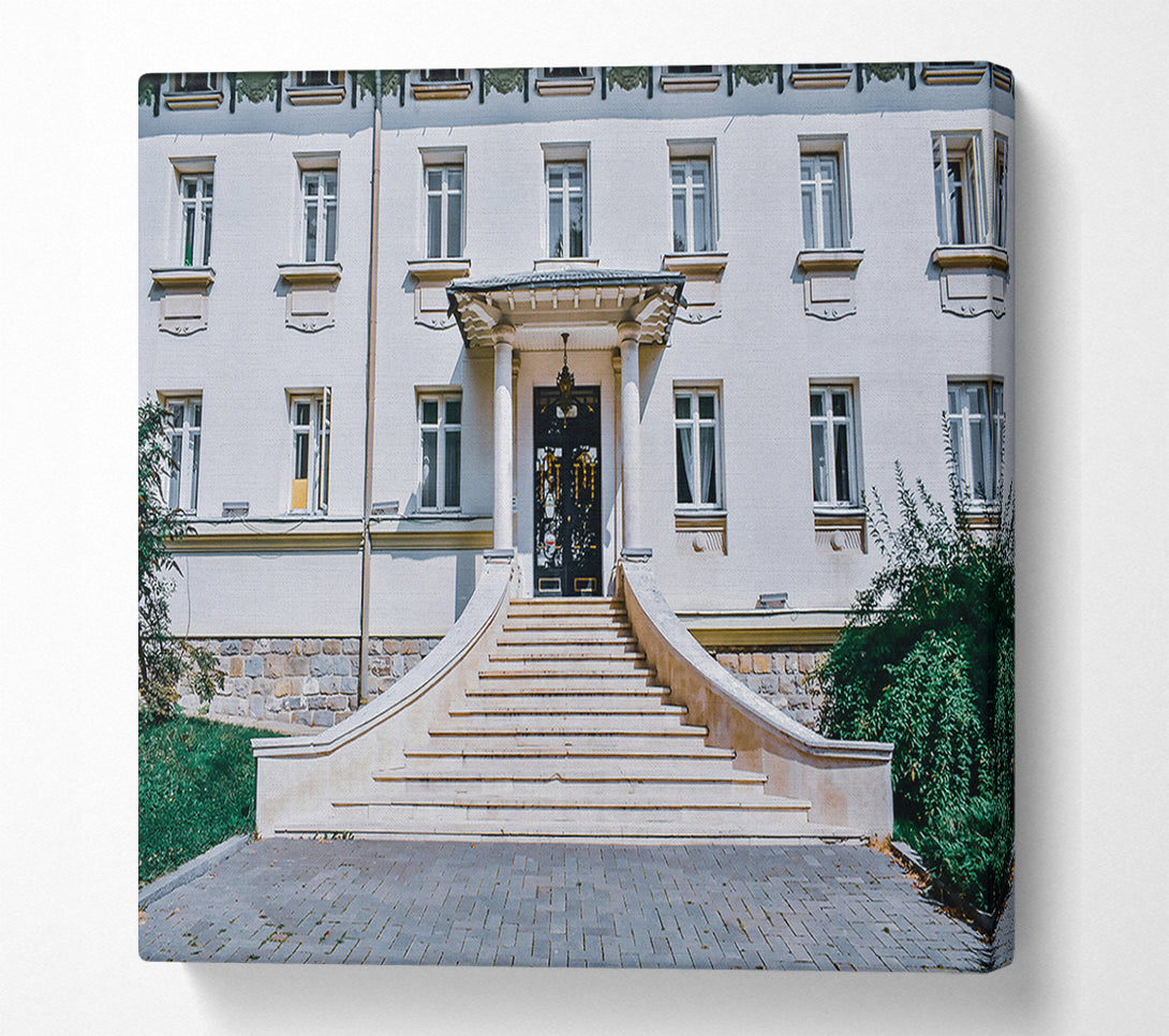  A Canvas Print of White Stone Entrance Canvas Art