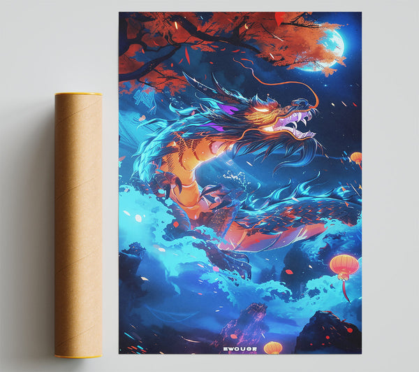 Azure Dragon'S Ascent Giclee Print