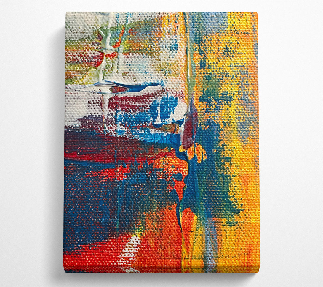  A Canvas Print of Orange Abstract Expressionism Canvas Art
