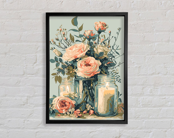 Flower Design Framed Print