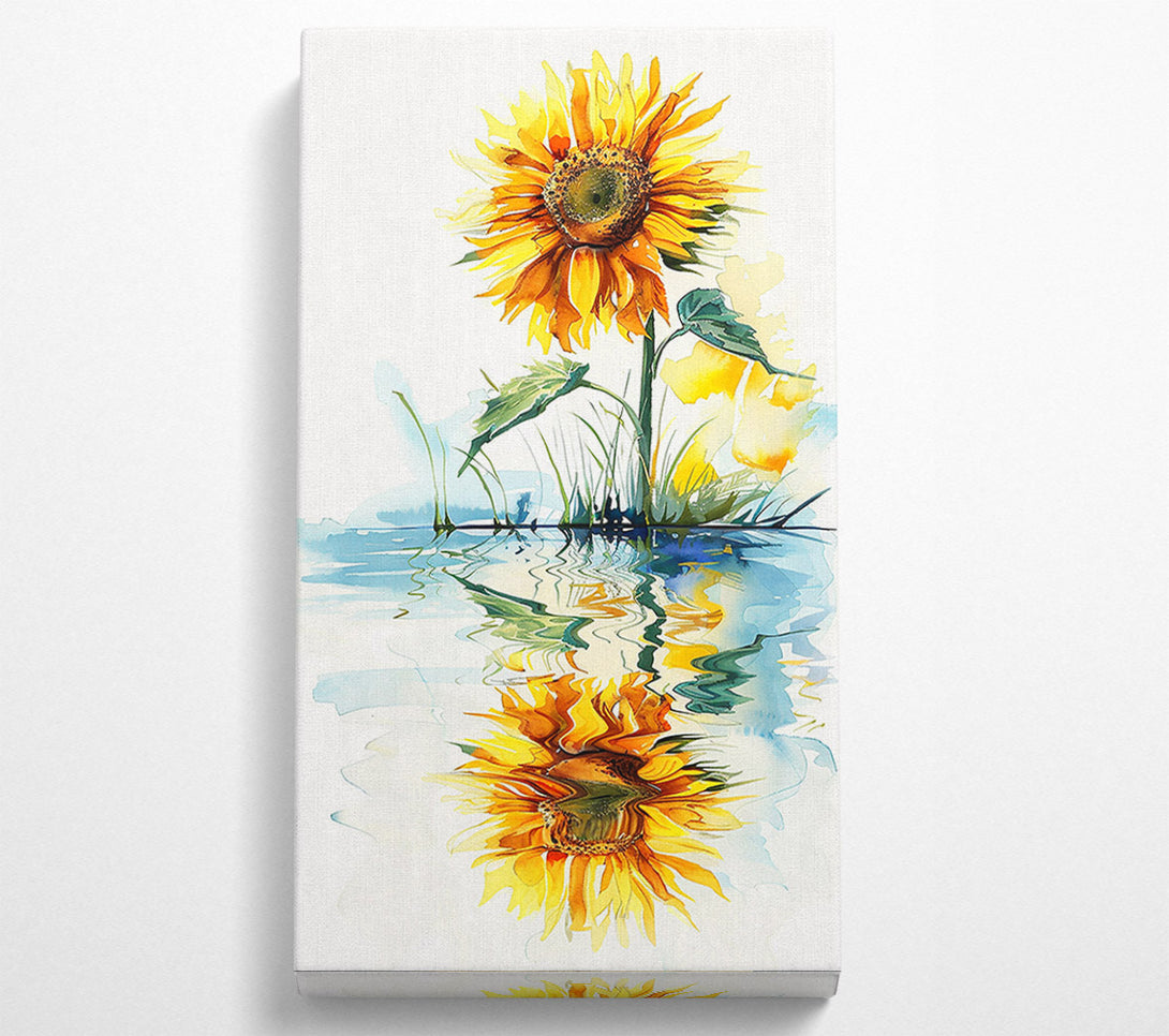 A Canvas Print of Golden Sun'S Reflection Canvas Art