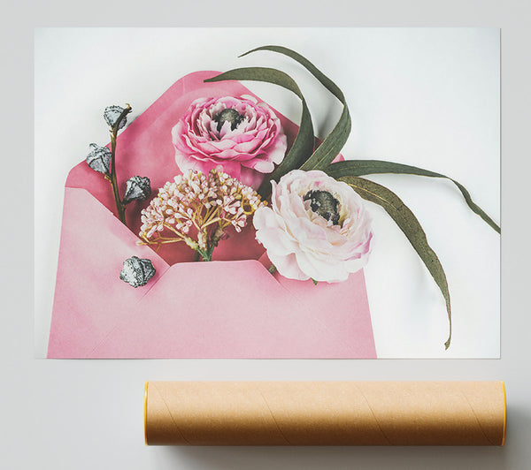 Pink Petal Envelope Giclee Print