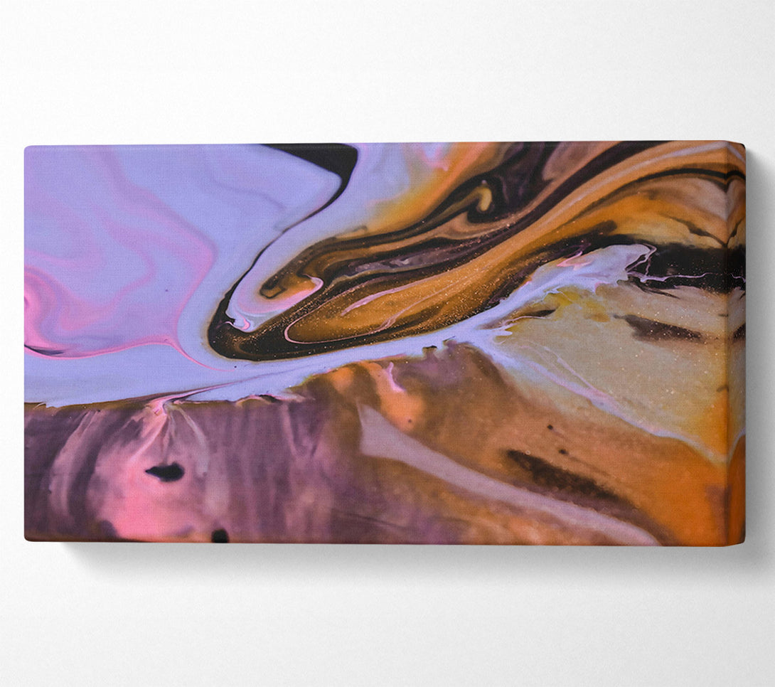  A Canvas Print of Golden Swirling Hues Canvas Print