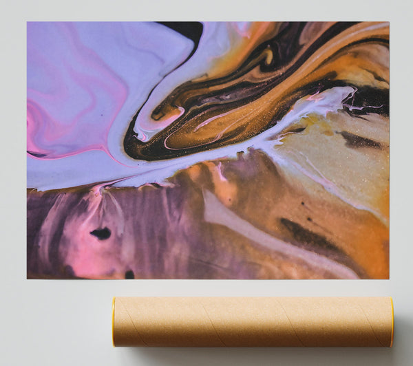 Golden Swirling Hues Print
