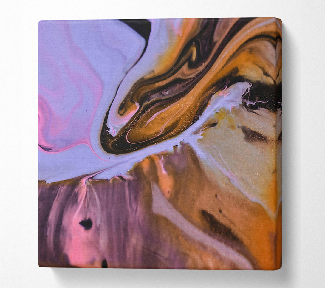  A Canvas Print of Golden Swirling Hues Canvas Print