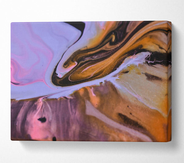  A Canvas Print of Golden Swirling Hues Canvas Print