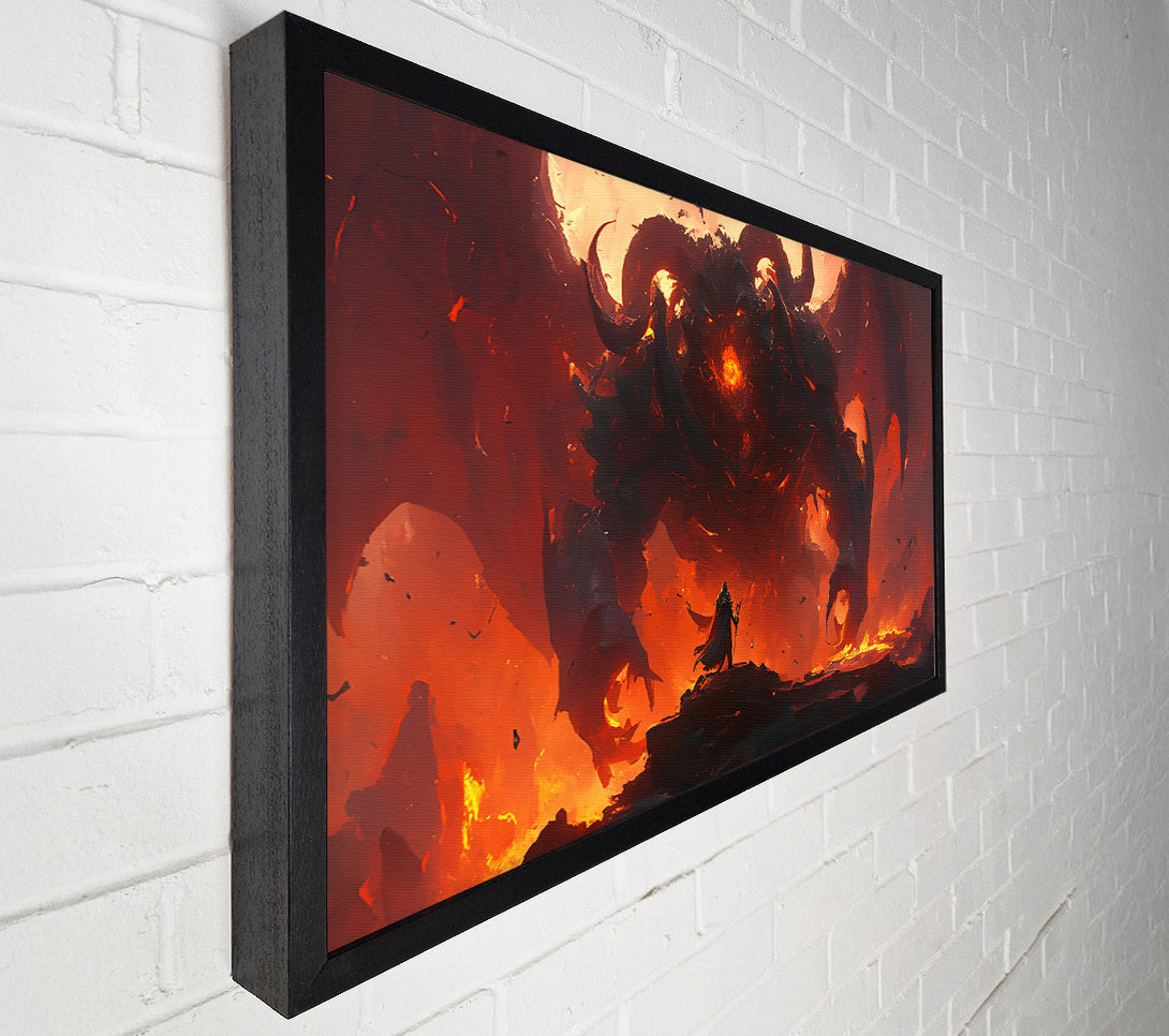  A Canvas Print of Crimson Inferno Dragon Canvas Wall Art