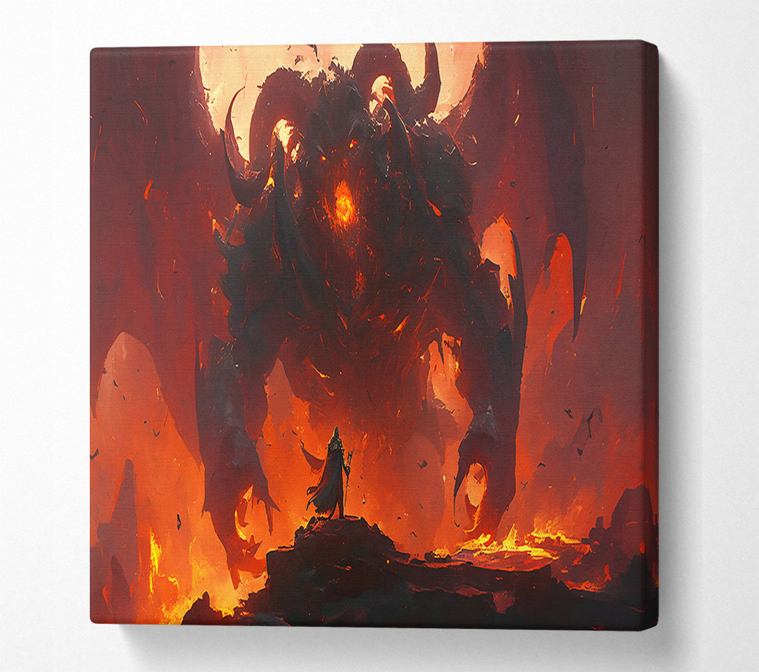  A Canvas Print of Crimson Inferno Dragon Canvas Wall Art