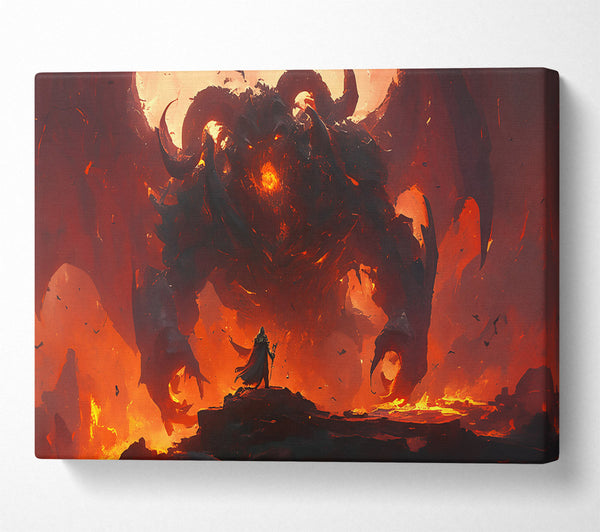  A Canvas Print of Crimson Inferno Dragon Canvas Wall Art