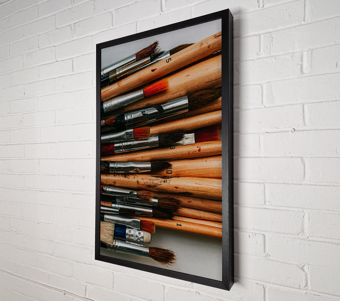  A Canvas Print of Brown Brush Collection Canvas Wall Art