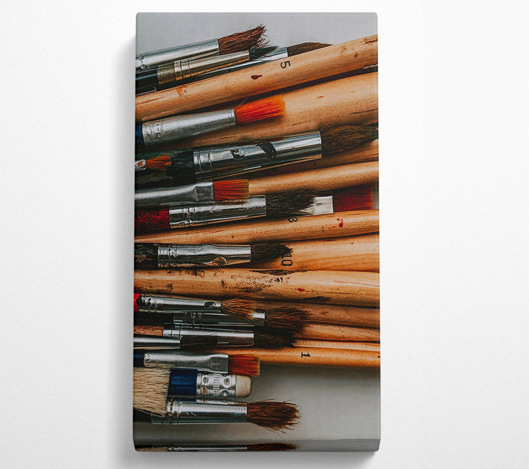  A Canvas Print of Brown Brush Collection Canvas Wall Art