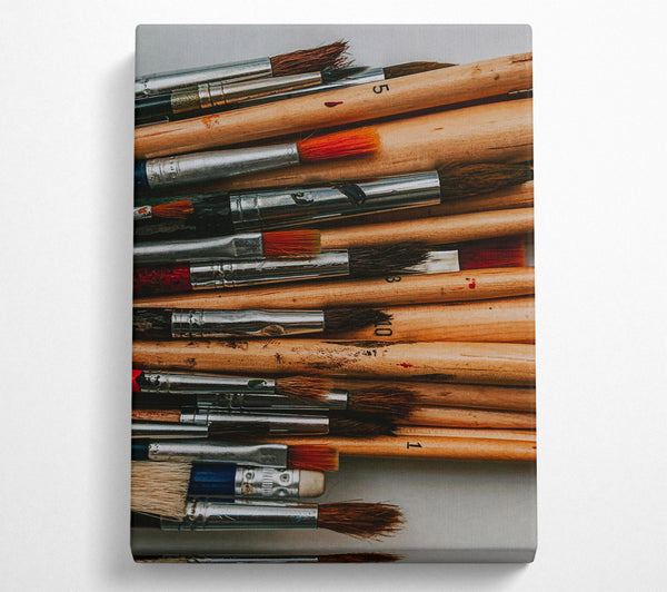  A Canvas Print of Brown Brush Collection Canvas Wall Art