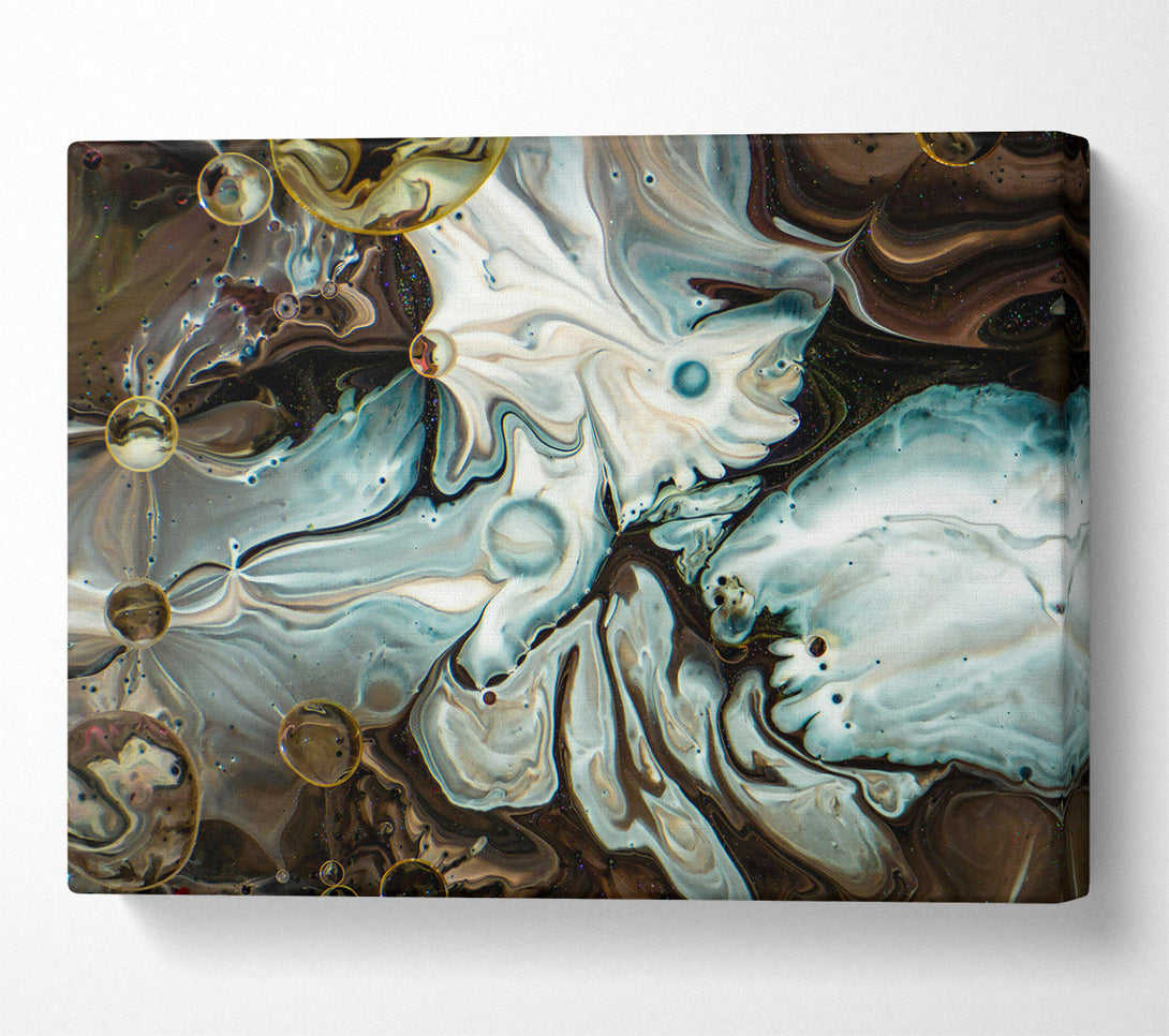  A Canvas Print of Teal Abstract Swirls Canvas Wall Art