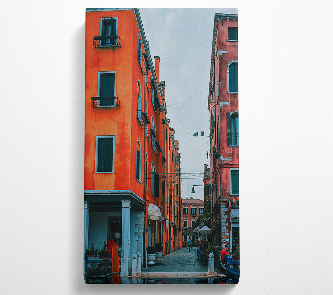  A Canvas Print of Orange Italian Alleyway Canvas Wall Art