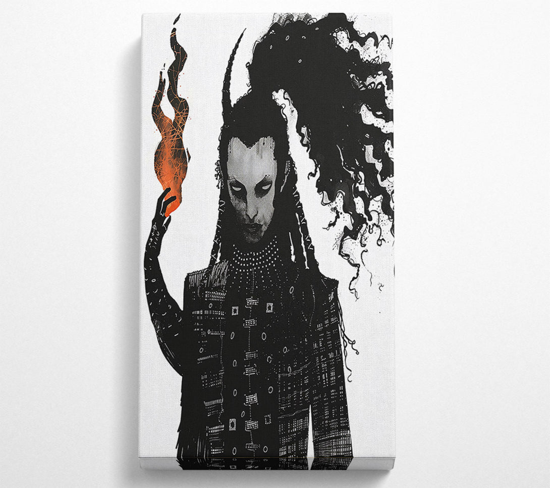  A Canvas Print of Crimson Flame Embrace Canvas Print