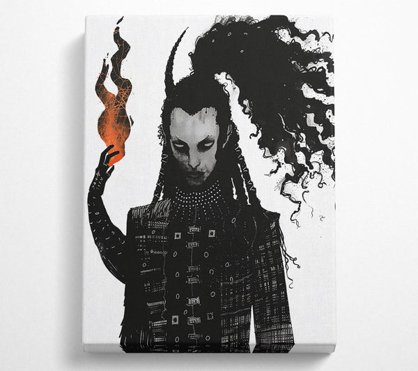  A Canvas Print of Crimson Flame Embrace Canvas Print