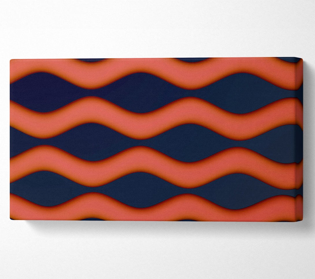  A Canvas Print of Crimson Wave Pattern Canvas Wall Art