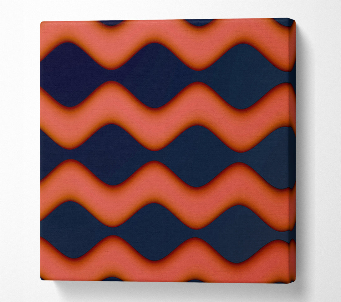  A Canvas Print of Crimson Wave Pattern Canvas Wall Art