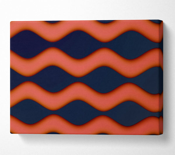  A Canvas Print of Crimson Wave Pattern Canvas Wall Art