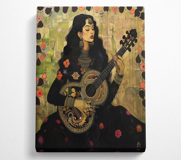  A Canvas Print of Golden Strings Of Melody Canvas Wall Art