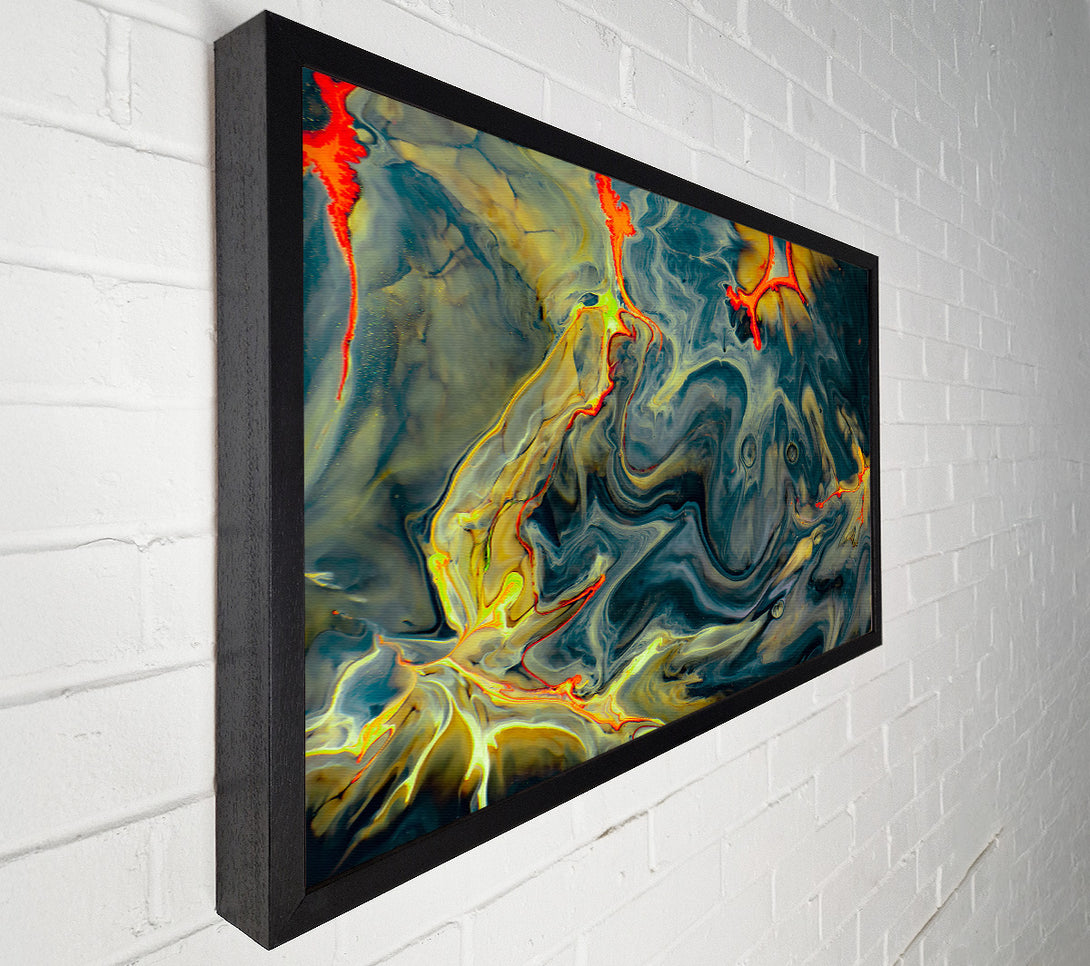  A Canvas Print of Teal And Crimson Swirls Canvas Wall Art