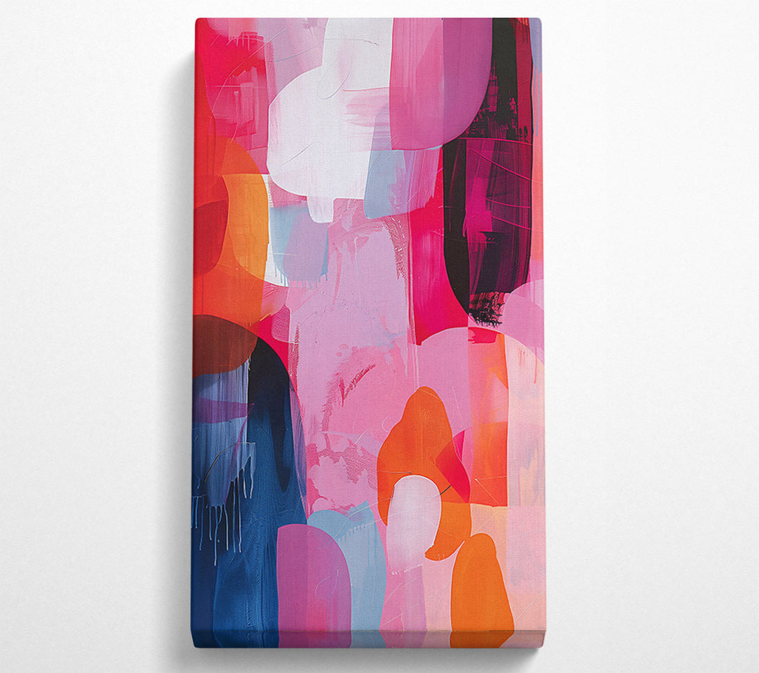  A Canvas Print of Pink Abstract Shapes Canvas Wall Art