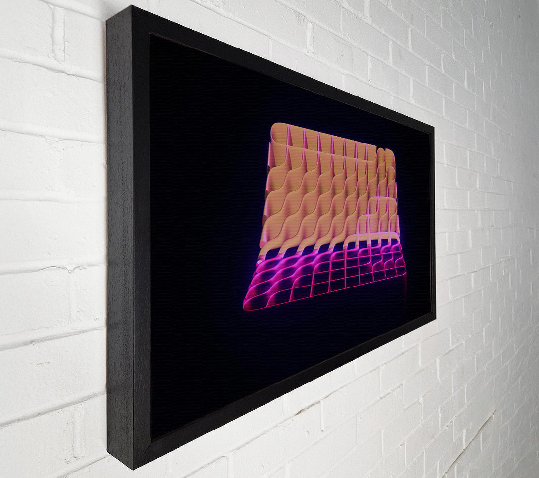  A Canvas Print of Peach Grid Glow Canvas Wall Art