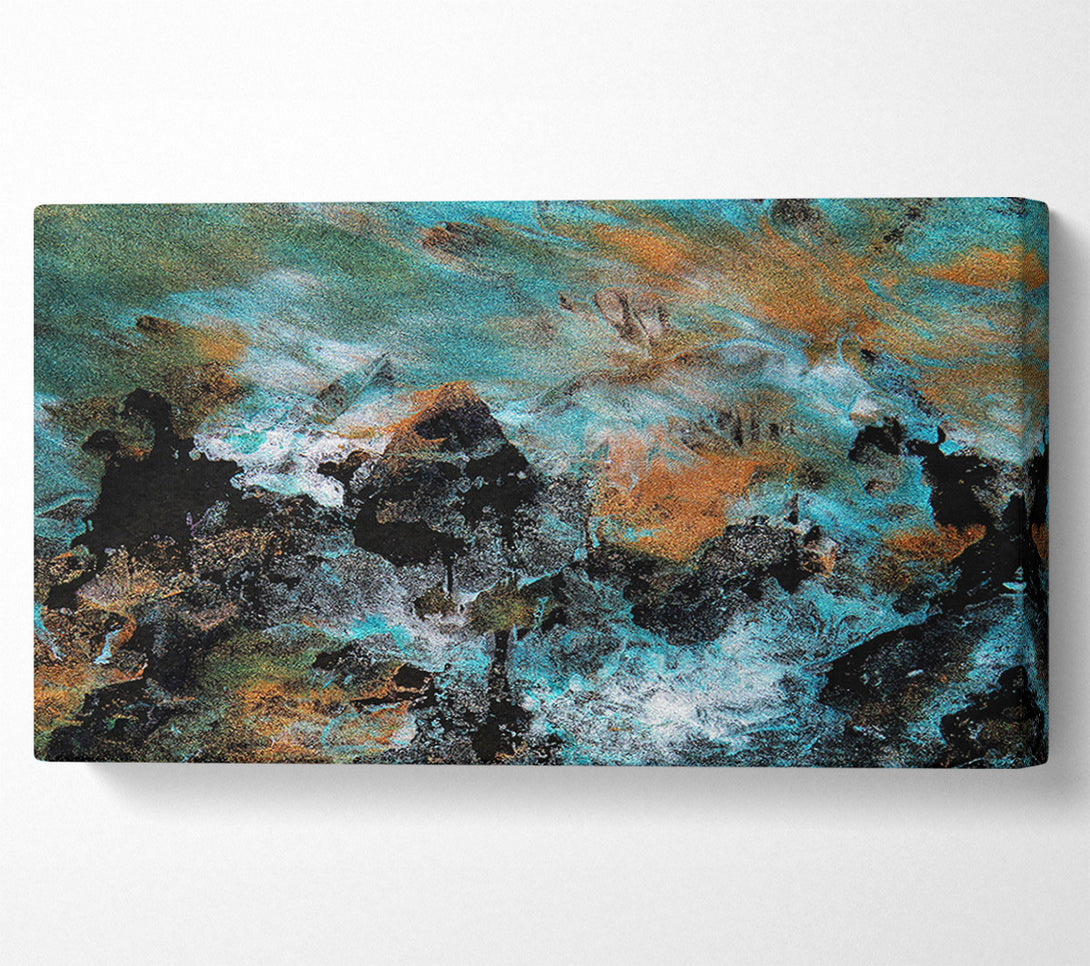  A Canvas Print of Teal Abstract Dreamscape Canvas Wall Art