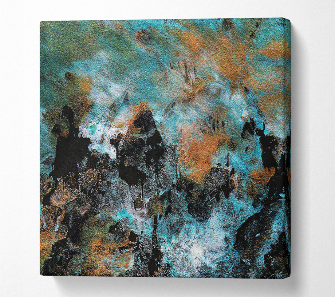 A Canvas Print of Teal Abstract Dreamscape Canvas Wall Art