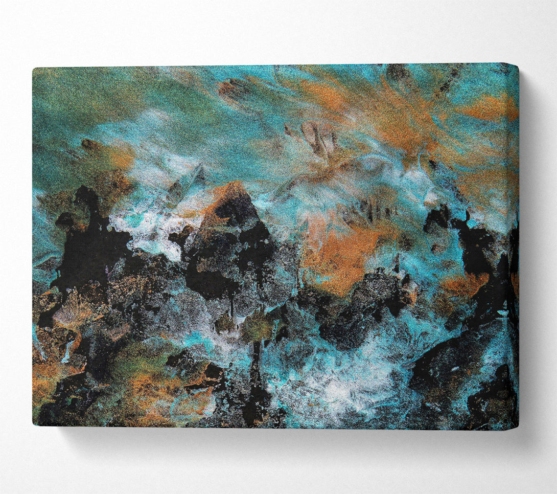  A Canvas Print of Teal Abstract Dreamscape Canvas Wall Art