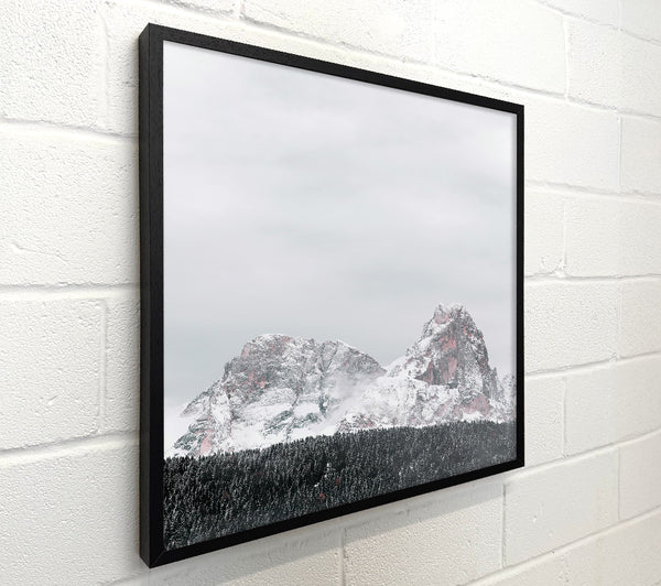 Pink Peaks In Snow
