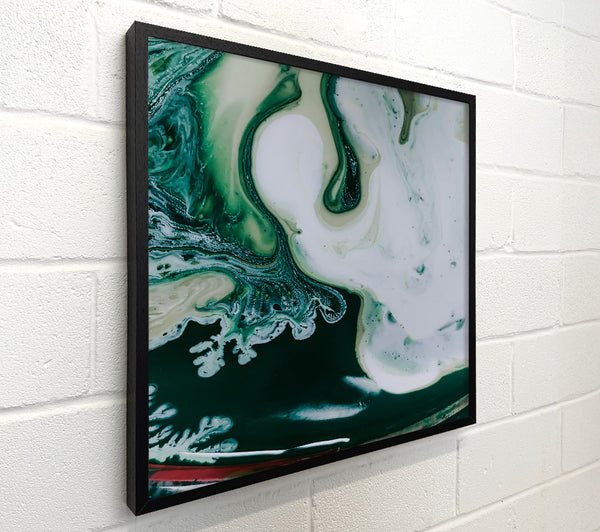 Emerald Swirl Abstract
