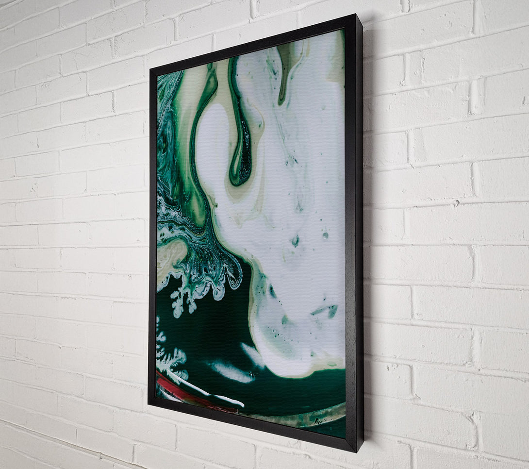  A Canvas Print of Emerald Swirl Abstract Canvas Art