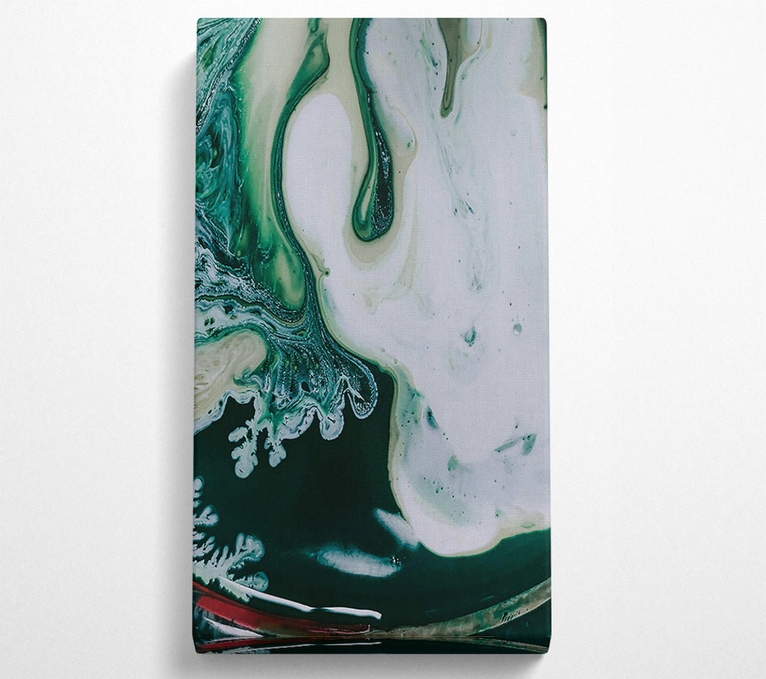  A Canvas Print of Emerald Swirl Abstract Canvas Art