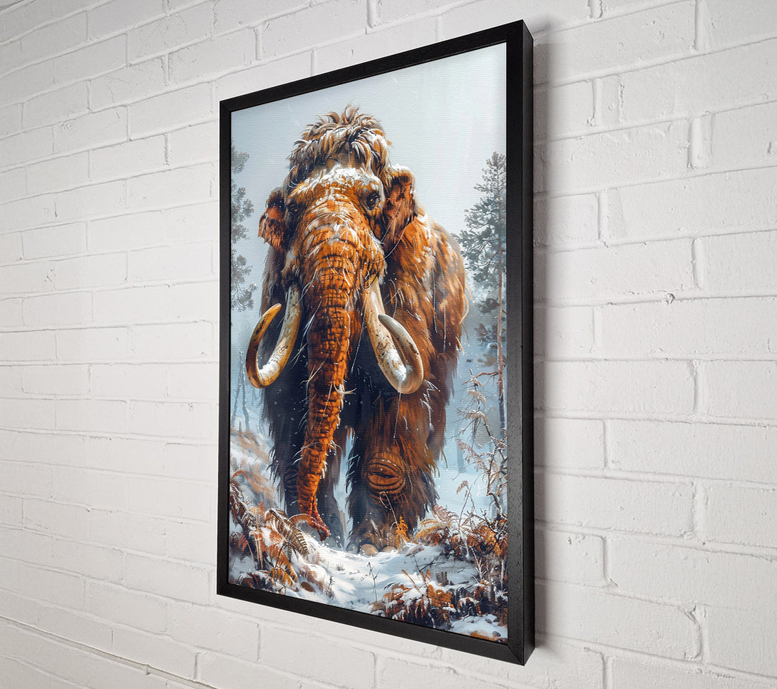  A Canvas Print of Golden Mammoth'S Gaze Canvas Wall Art