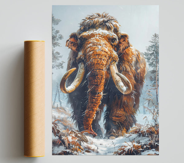Golden Mammoth'S Gaze Print