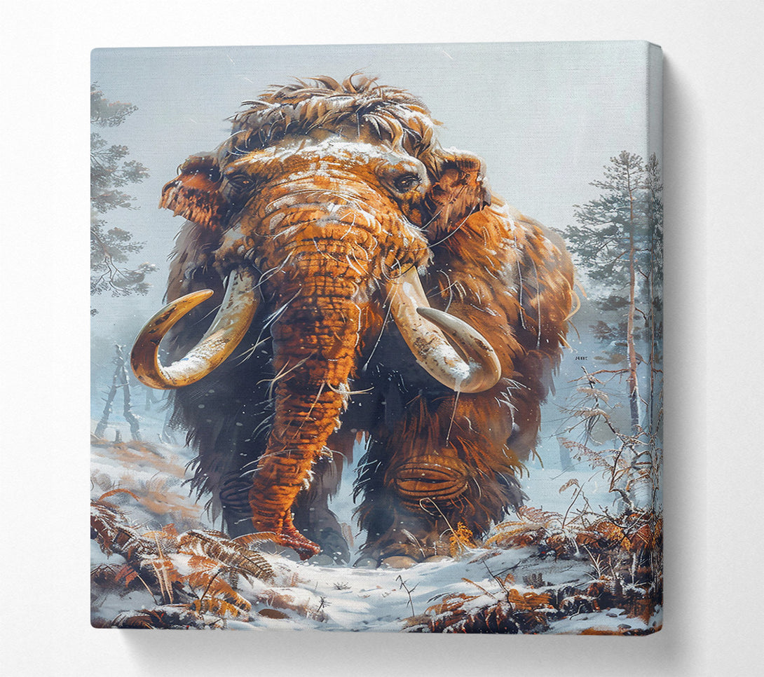  A Canvas Print of Golden Mammoth'S Gaze Canvas Wall Art