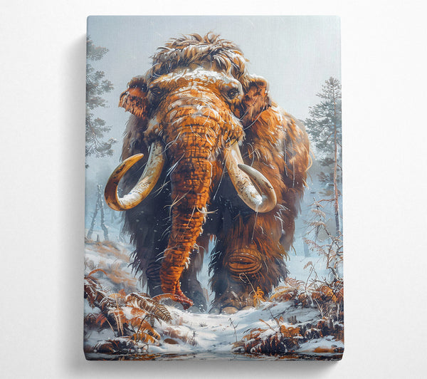  A Canvas Print of Golden Mammoth'S Gaze Canvas Wall Art